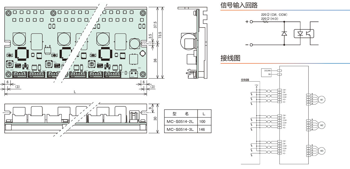 MC-S0514-2L/S0514-3LС������������Ʒ��۳ߴ缰˵��